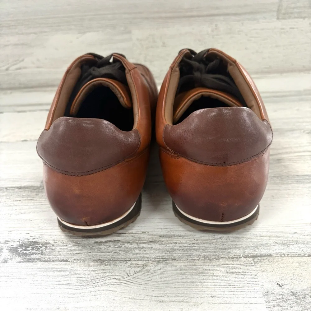 Men's Brown Leather Casual Sneakers